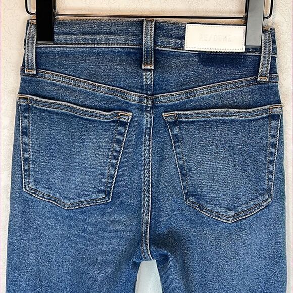 RE/DONE High Rise Comfort Stretch Ankle Crop Jeans Size 24 - Picture 7 of 14